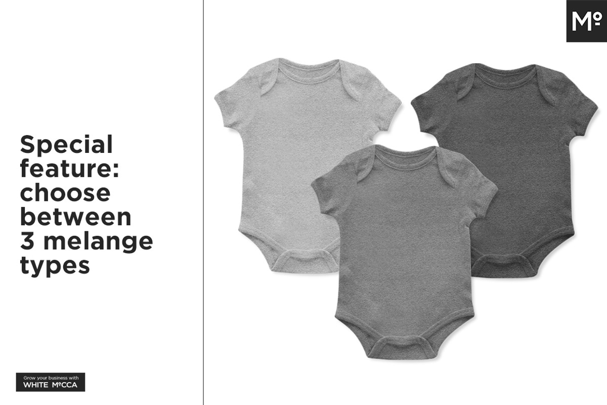 Baby Growsuit/Onesie Mock-up, a Product Mockup by Mocca Mockups Store (Photo 6 of 10)