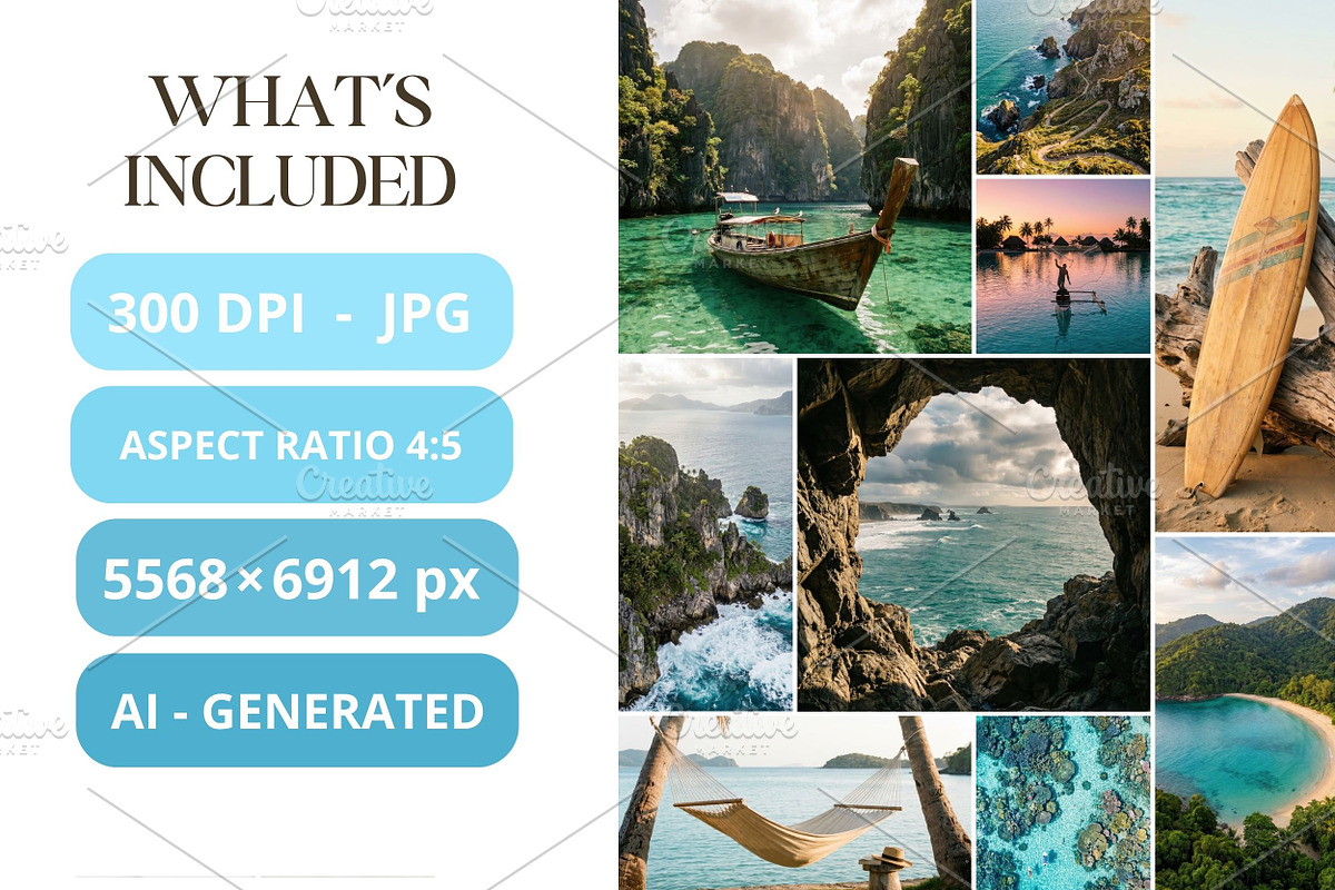 Tropical Ocean Stock Photos, a Nature Photo by Selenique Studio (Photo 3 of 9)