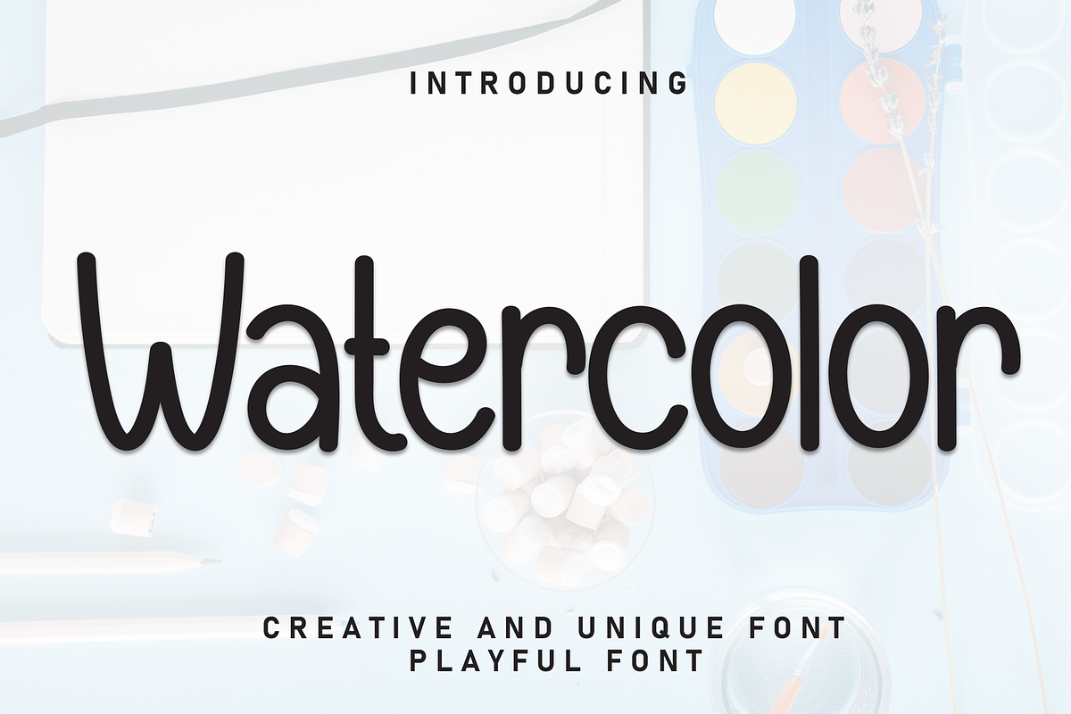 Watercolor | Script Font, a Script Font by Scratchones (Photo 1 of 8)