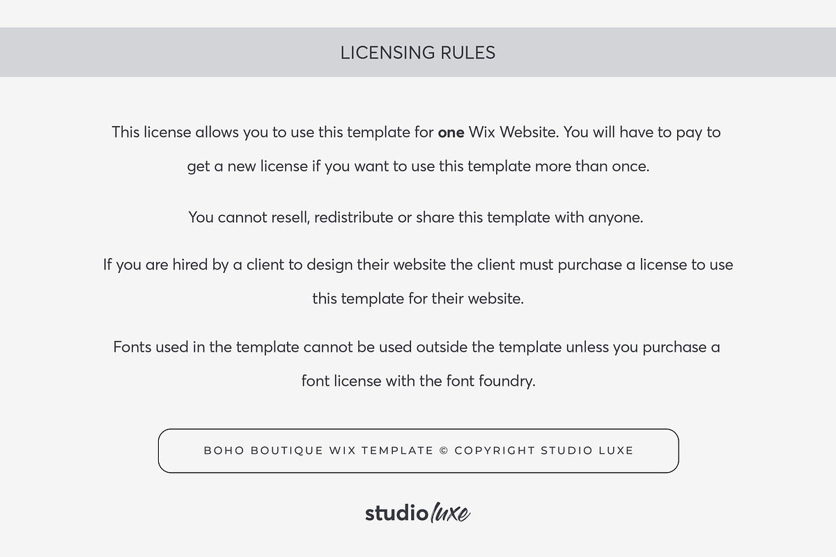 Boho Wix Website Template, a Wix Template by Studio Luxe Creative (Photo 11 of 12)