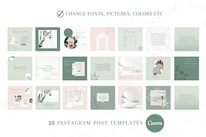 Sage Green Instagram Post Templates