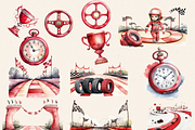 TURBO KID RACERS CRIMSON RETRO CAR, an Object Graphic by Daring Digies (Thumbnail 4 of 6)