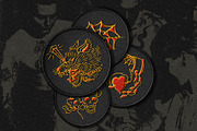 Mertens + Traditional Tattoo Extras, a Serif Font by goodsbyfloyd (Thumbnail 10 of 12)