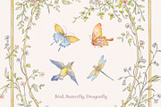 Floral Charme Vintage floral clipart, a Decorative Illustration by Ekaproeka (Thumbnail 4 of 6)