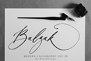 Balzak // Organic Calligraphy, a Script Font by PeachCreme (Thumbnail 1 of 12)
