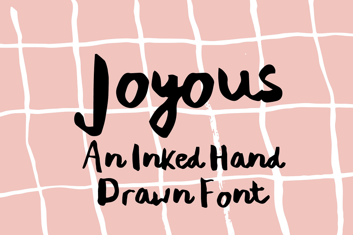 Joyous Inked Hand Drawn Font preview 2