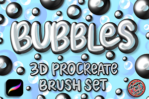 Procreate 3D Bubbles Brush Set!