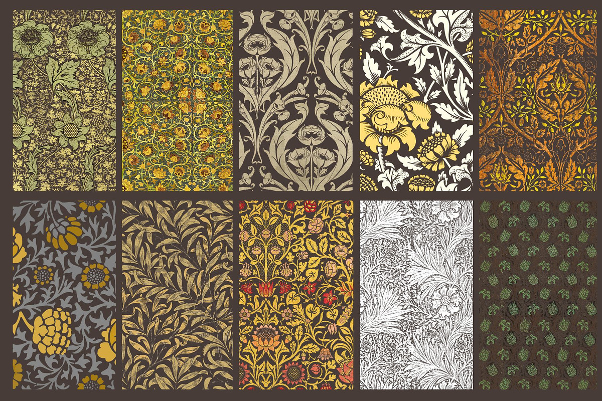 William Morris Seamless Patterns 5, a Pattern Graphic by ARTOZEN DIGITAL (Photo 16 of 19)