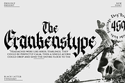 The Frankenstype - Blackletter, a Blackletter Font by Meizzaluna Design (Thumbnail 1 of 9)