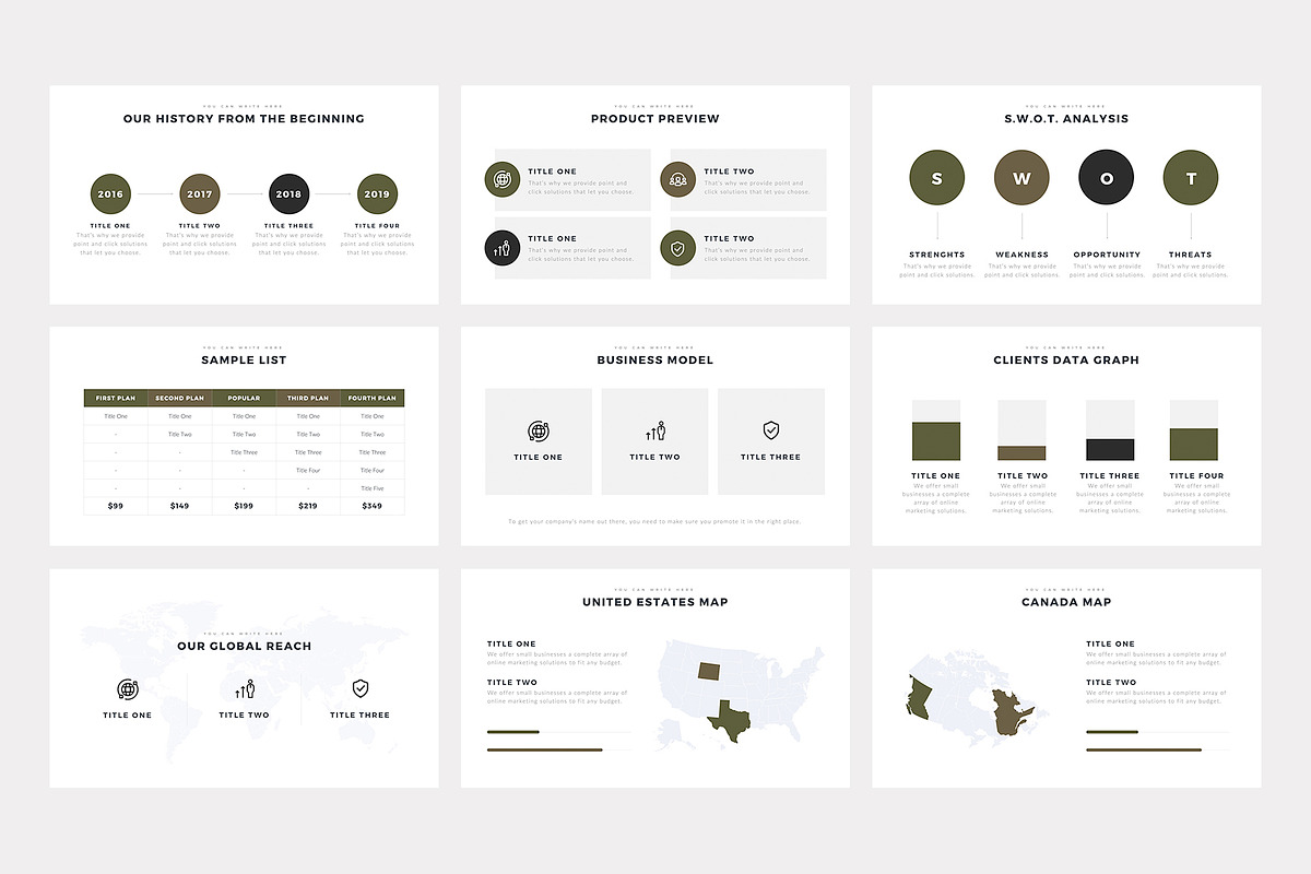 Brown Minimal PowerPoint Template, a Presentation Template by slidequest