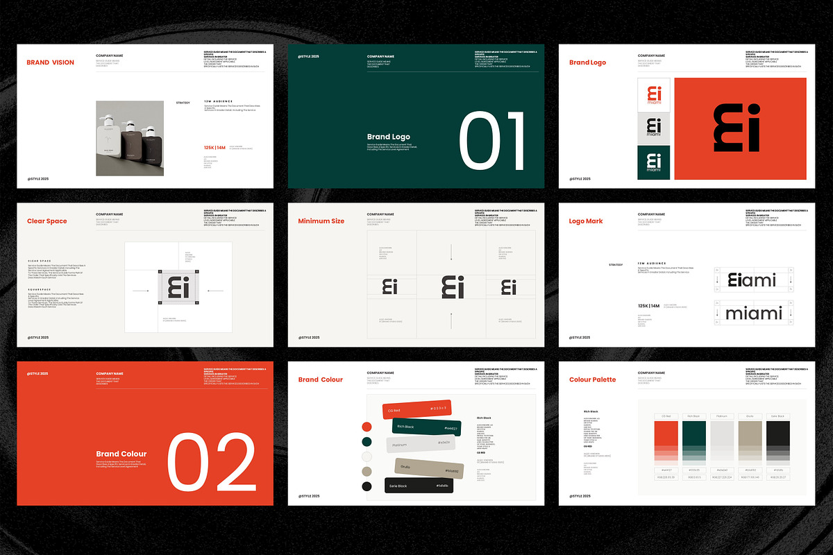 Miami | Brand Guidelines Template, a Presentation Template by Studio Industry (Photo 9 of 13)