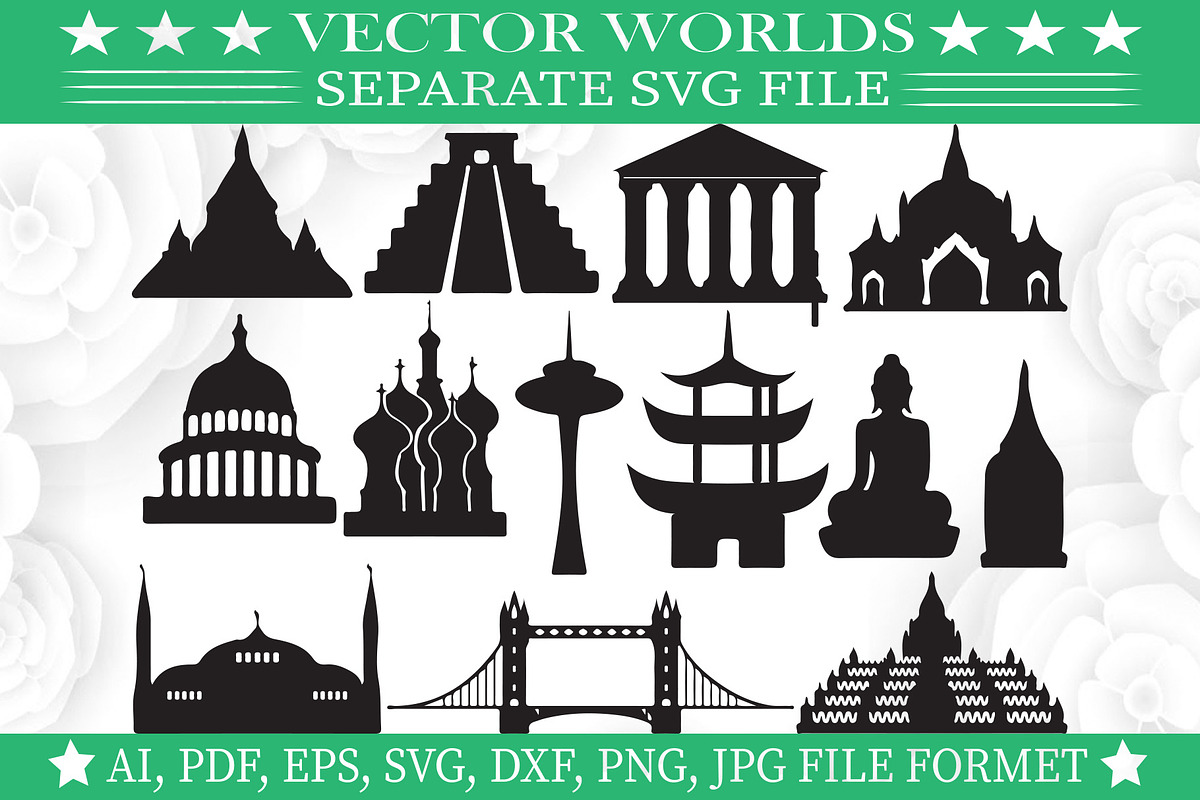 World Famous Sights Svg, Sights Svg, an Object Graphic by VectorWorlds (Photo 2 of 3)