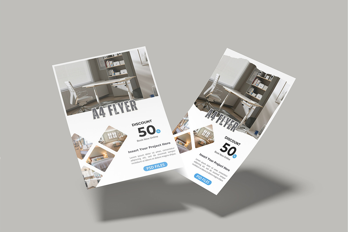 A4 Flyer Mockup, an Advertising Mockup by lamorastudio (Photo 9 of 12)