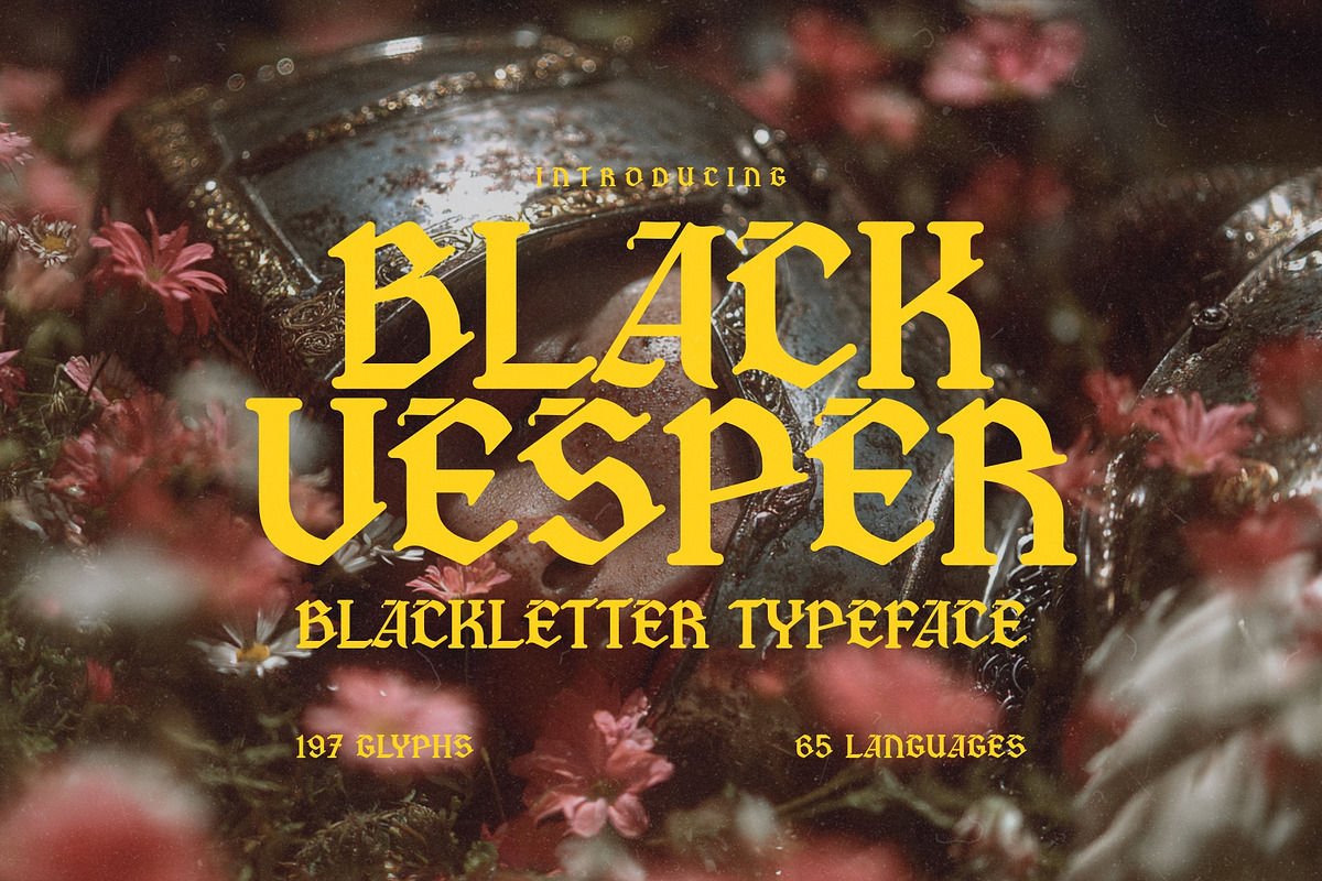 Black Vesper - Blackletter Typeface, a Blackletter Font by HipFonts (Photo 1 of 11)