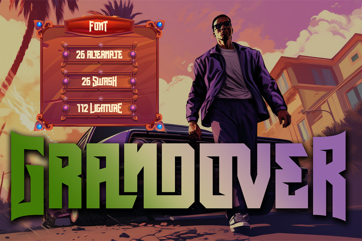 Grandover – Bold Urban Display Font, a Sans Serif Font by Letterara (Photo 1 of 12)