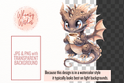 Dragons and Coffee Clip Art, a Food Illustration by Whimsy & Wishes (Thumbnail 2 of 9)