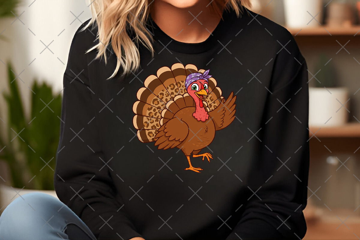 Leopard Turkey Thanksgiving PNG, an Illustration by Craft Nest (Photo 4 of 6)