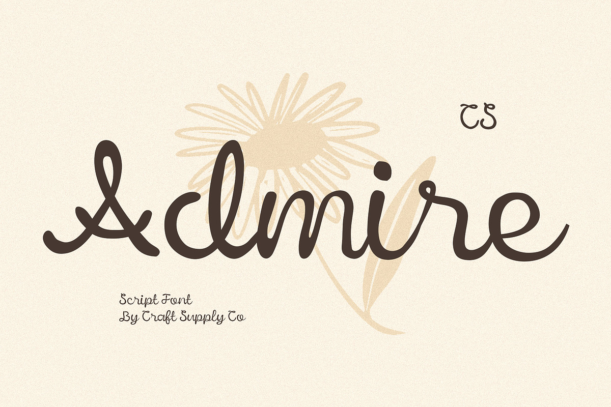 CS Admire – Script Font, a Script Font by Craft Supply Co. (Photo 1 of 8)