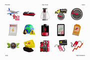 Gas Crisis 3D Icon Set, an Object 3D Model by Eklip Studio (Thumbnail 2 of 3)