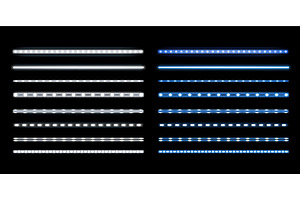 Neon led line. White and blue, an Object Illustration by Frogella
