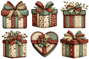 Whimsical Christmas Gift Box Clipart, an Illustration by Craft Nest (Thumbnail 6 of 8)