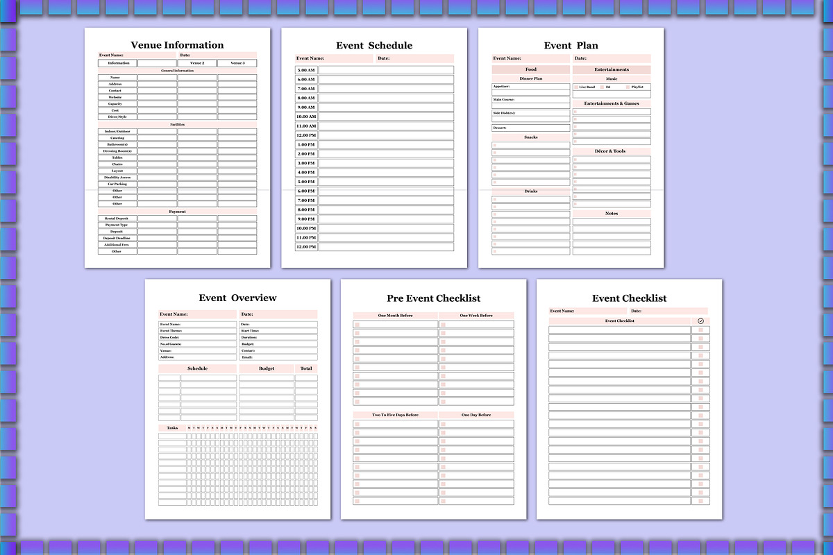 2025-2026 Event & Party Planner KDP, a Stationery Template by Shumaya (Photo 5 of 7)