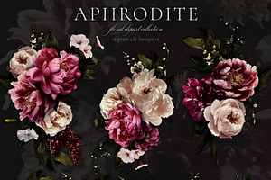 Aphrodite Floral Clip Art Collection