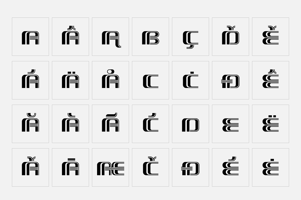 Genie - Op art font preview 8