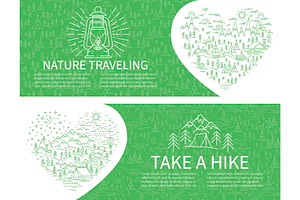 Nature travel horisontal banner