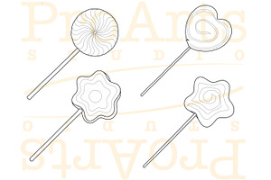 Lollipops Stamps, Procreate Brushes.