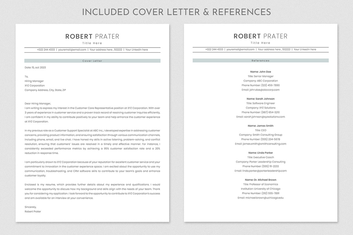 ATS Friendly Resume Template, a Resume Template by Anjum Ilyas (Photo 5 of 8)