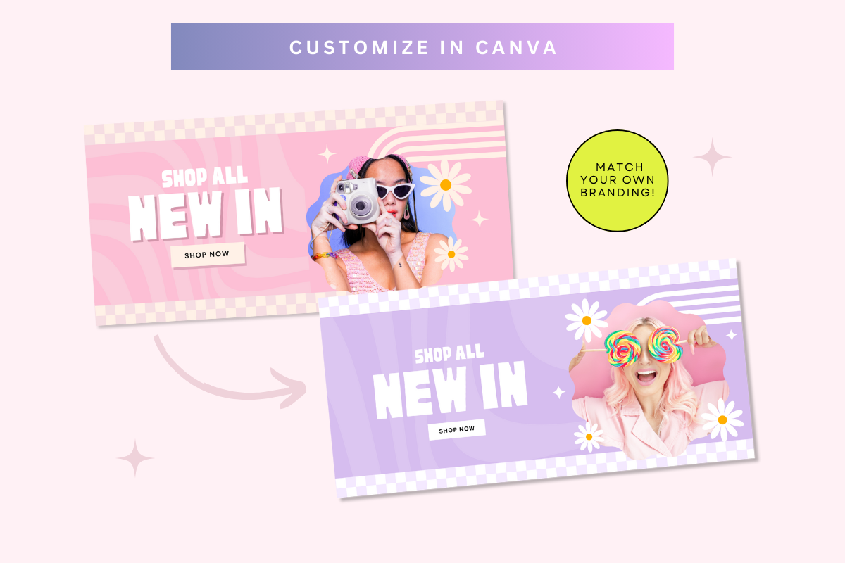 Retro Shopify Store Banners, a Shopify Template by Template Twist Shop (Photo 5 of 5)