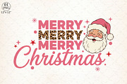 Retro Merry Christmas Santa png, an Illustration by Libby Wishes (Thumbnail 1 of 6)