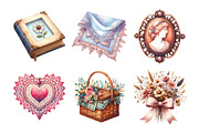 Watercolor Vintage Lover Clipart, an Illustration by Daily.Designs (Thumbnail 4 of 5)