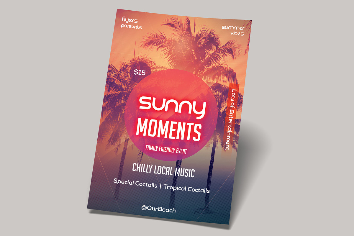 Sunny Moments PSD Flyer Template, a Flyer Template by Naim Selmani (Photo 2 of 3)