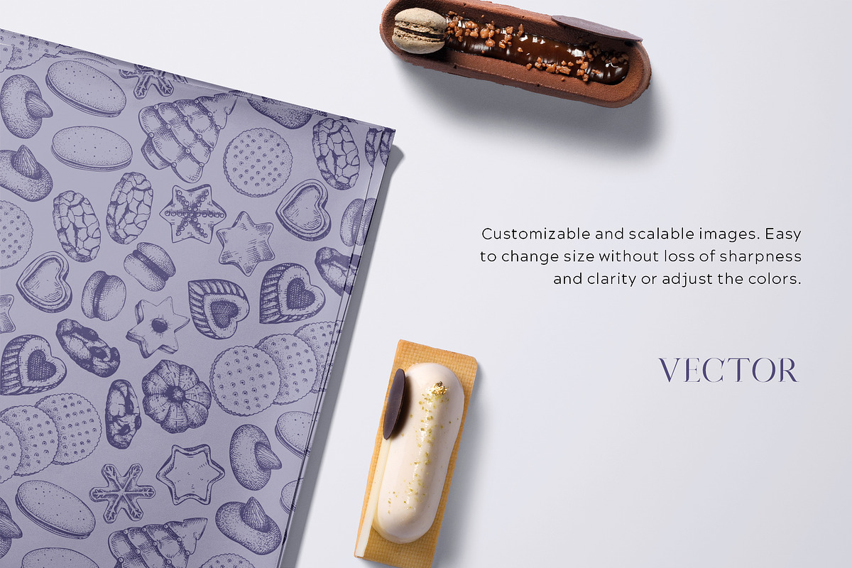 Bakery Illustrations Vector Bundle, a Food Illustration by Yevheniia (Photo 10 of 10)