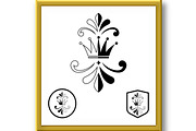 Black heraldic sign, logo, design, an Object Graphic by RODINA (Thumbnail 2 of 3)