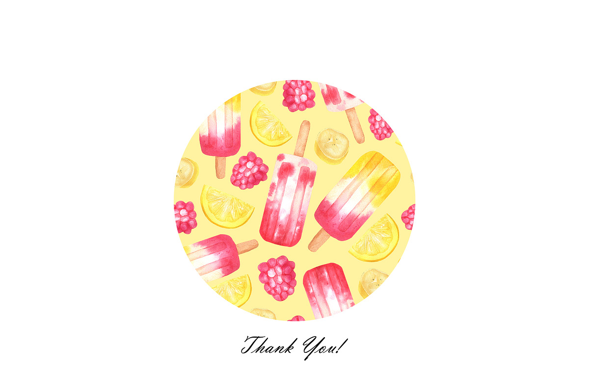 Fruit Ice Cream Seamless Patterns, a Food Illustration by OlDm_Shop (Photo 10 of 10)