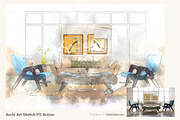 Archi Art Sketch Photoshop Action V2 preview 6