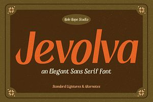 Jevolva – Elegant Sans Serif Font