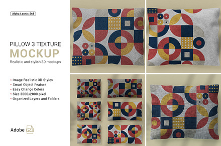 Mockup Pillow Square Pack, a Merchandise Mockup by Alphaleonis_std