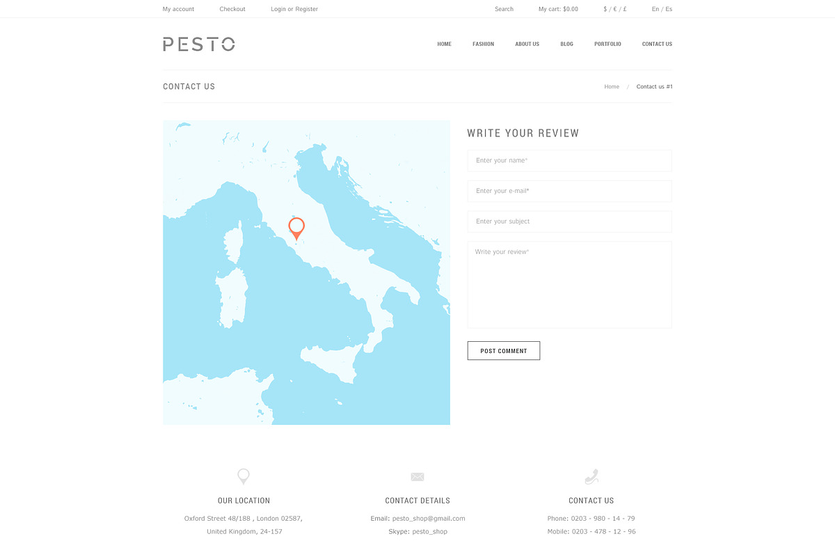 Pesto - eCommerce PSD Template, a Websites & App Template by Promokit (Photo 25 of 37)