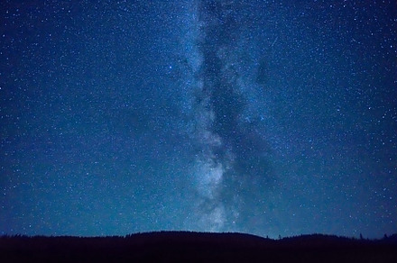 Night dark blue sky with many stars, a Nature Photo by Vapi