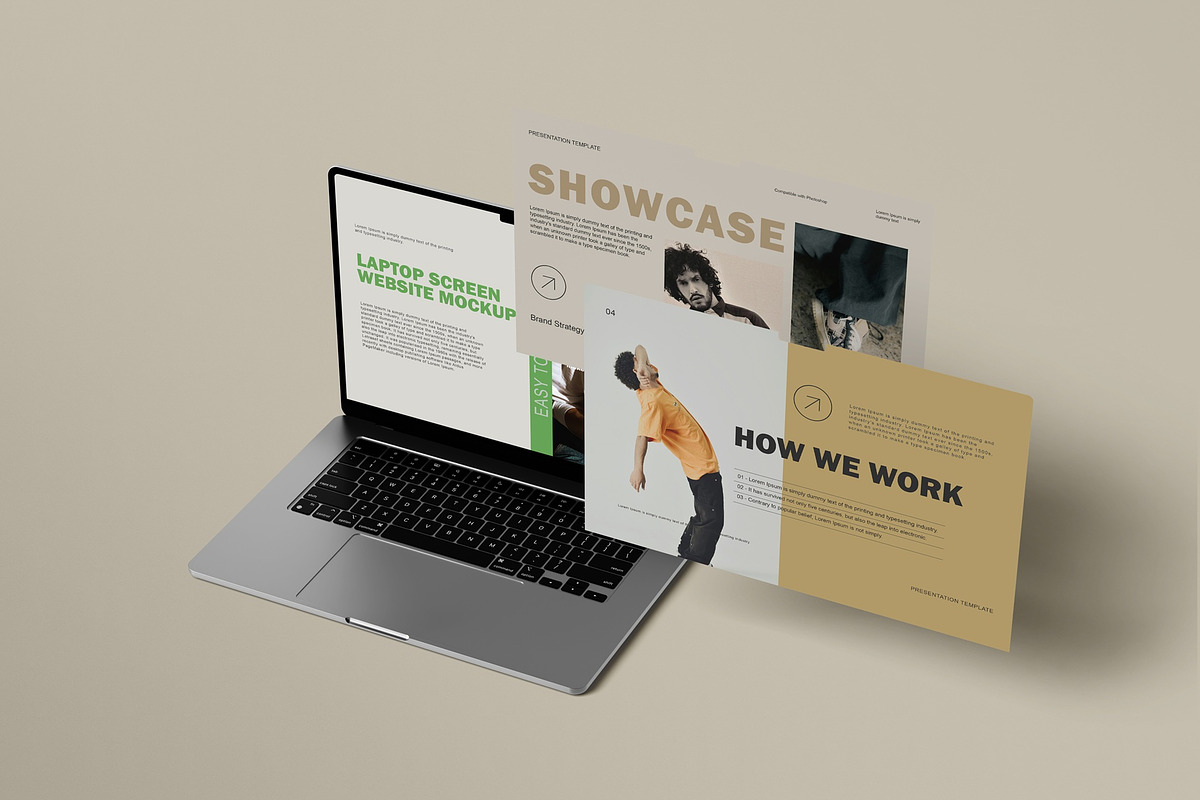 Laptop Screen Website Mockup, a Wearable Device Mockup by Tahtagraphic (Photo 10 of 10)