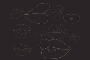 Lips Stamp Brushes For Procreate