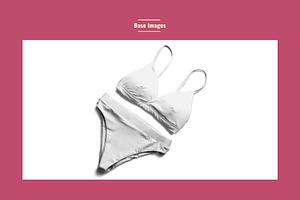 Flat Lay Womens Bikini Mockup