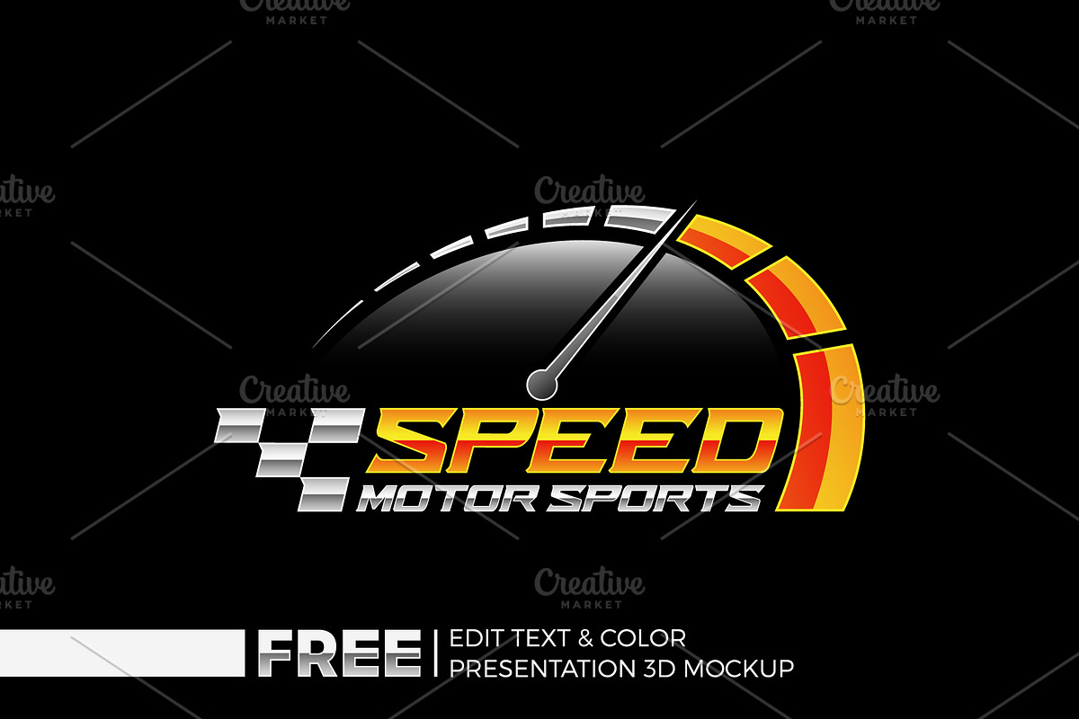 Speedometer Logo, Motorsports Logo, a Branding & Logo Template by Nahid Hasan Nilim (Photo 1 of 3)