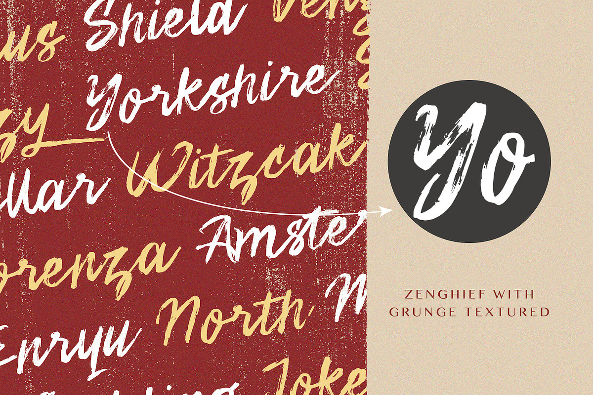 Zenghief - Hand Brush Font preview 2