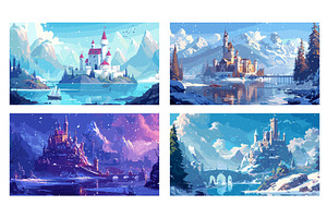Magical castle cartoon vector, an Illustration by Stock-Smart-Start