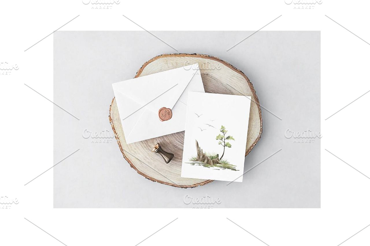 Trees Watercolor clipart. Forest, a Decorative Illustration by NKTKNS (Photo 7 of 8)